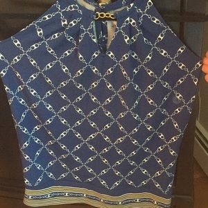 NY & Co Nautical Peephole Top NWT